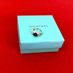 Tiffany & Co 18K Gold Amethyst Stone Ring No 9 Accessory